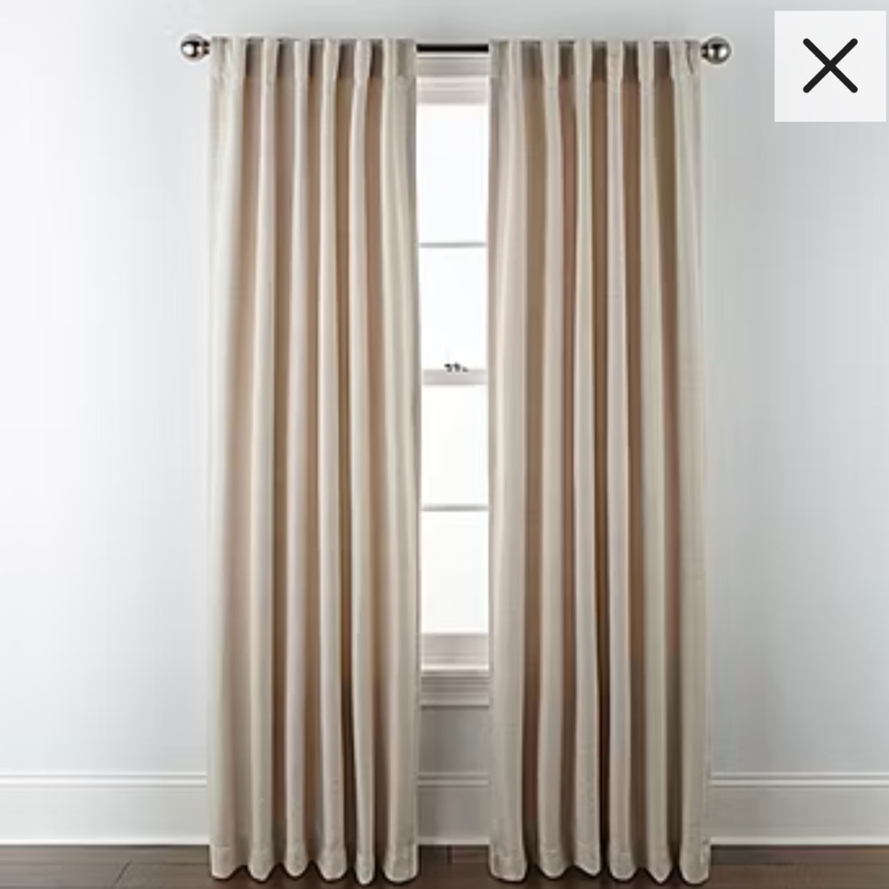 Linden Street Gwen Basketweave Light-Filtering Grommet Top Single Curtain Panel